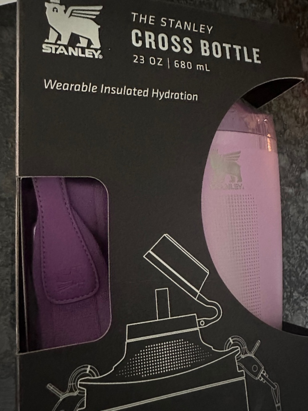 Stanley Cross Bottle Crossbody Bag in Purple